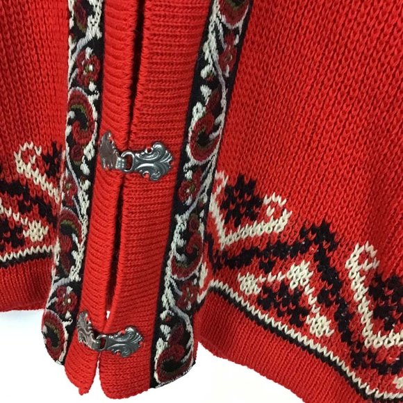 NORDSTRIKK Cardigan Wool Knitwear Fair Isle/Snowflake Pattern Sweater - Picture 4 of 16